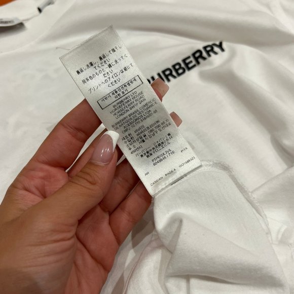 BURBERRY TB MONOGRAM T-SHIRT IN WHITE - Picture 6 of 6